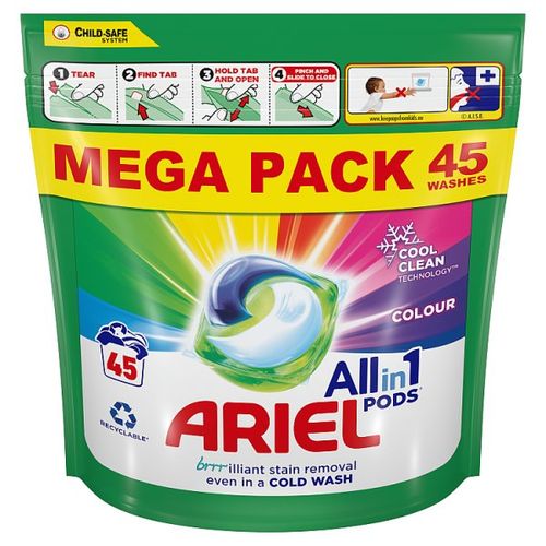 Ariel Colour All In 1 Pods Washing Liquid Capsules 45W 45cl - We Get ...