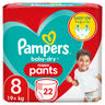 Pampers Baby-Dry Nappy Pants Size 8, 22 Nappies, 19kg+, Essential Pack