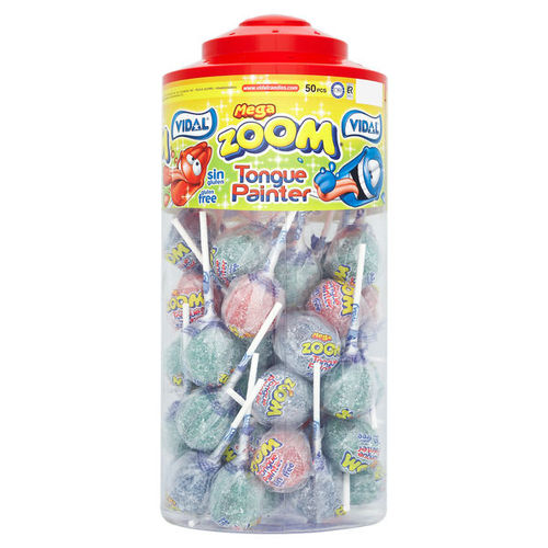 Vidal Tongue Painter Zoom Lollies 50'pcs