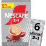 Nescafe 2 in 1 Smooth Rich Pm £1.00 6 x 9g (54g)