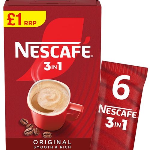 Nescafe 3 in 1 Original Pm £1.00 6 x 16g (96g)