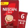 Nescafe 3 in 1 Original Pm £1.00 6 x 16g (96g)