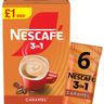 Nescafe 3 in 1 Caramel Pm £1.00 6 x 16g (96g)