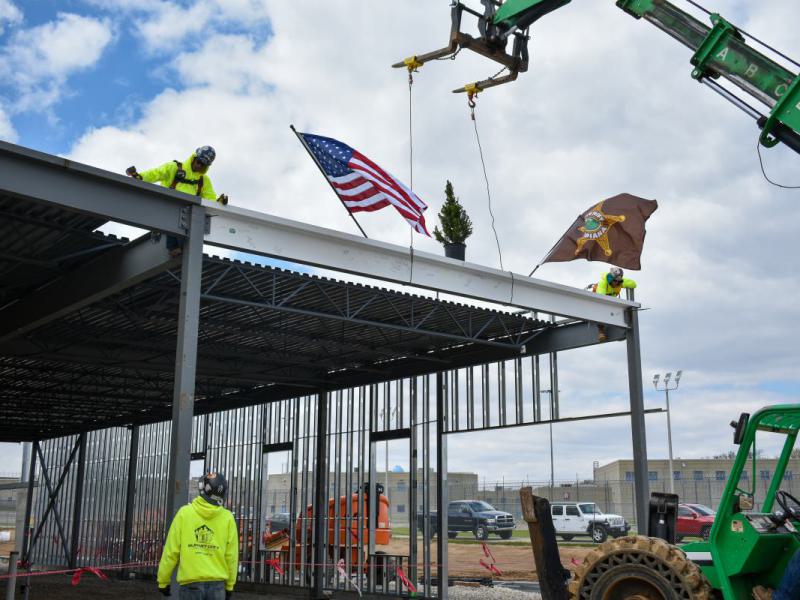 Government construction project on site