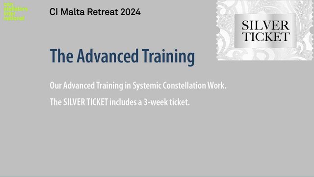 CI Malta Retreat 2024, The Advanced Training SILVER TICKET