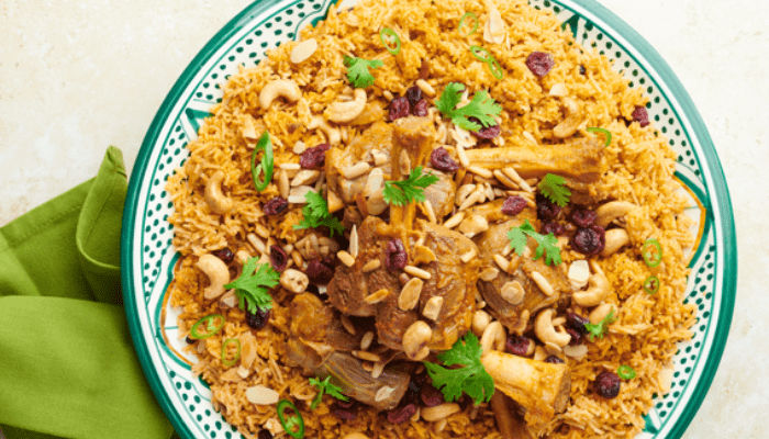 Traditional lamb Kabsa