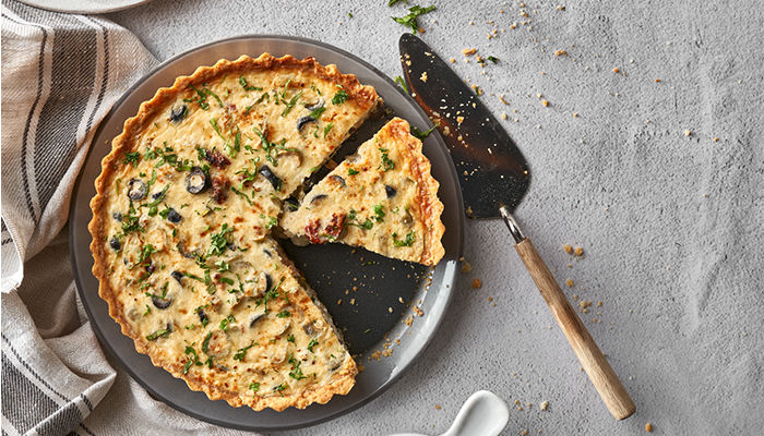 Olive and Feta Cheese Quiche