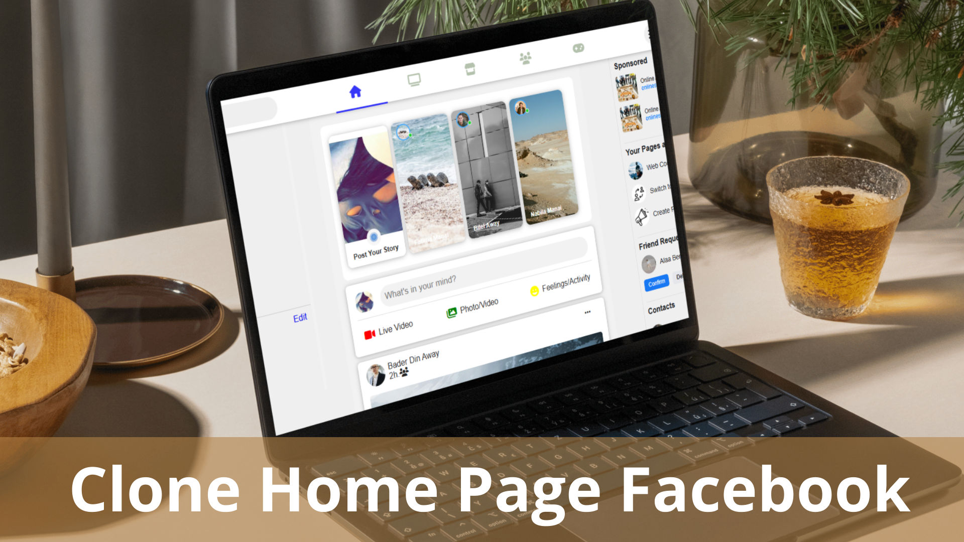 clone home page facebook