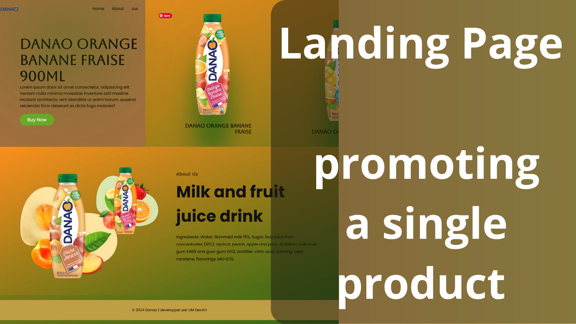 Danao jus landing page