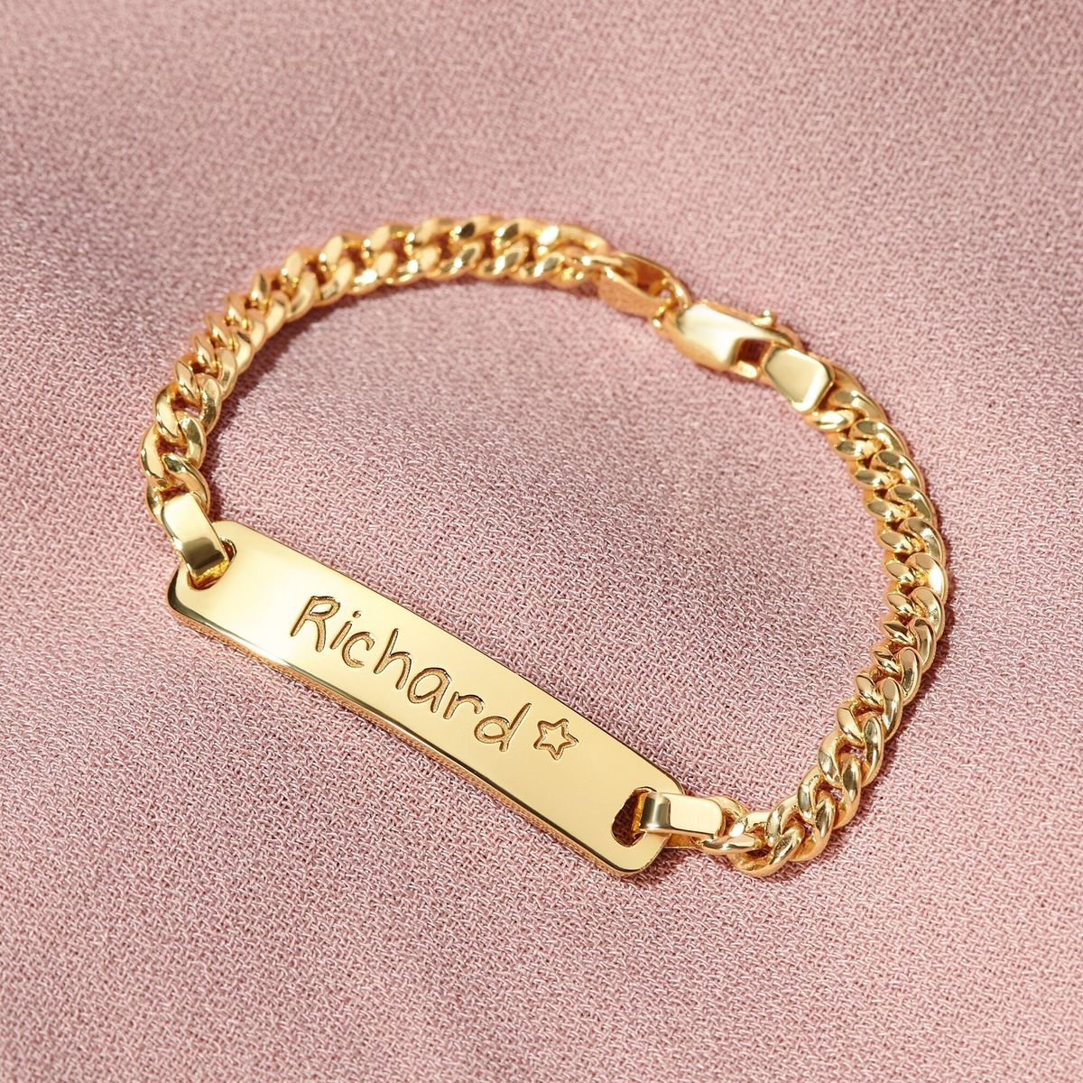 Custom Engraved ID Bar Bracelet - Image 1