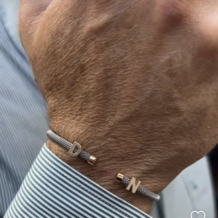The Synergy Cuff – Dual-Initial Mesh Tension Bracelet - Image 1