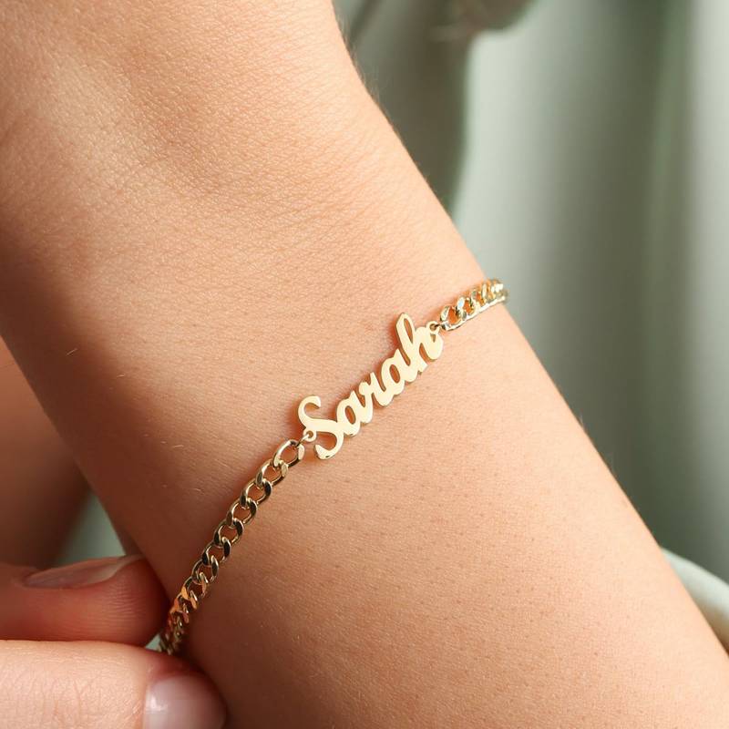 The Statement Cursive Curb Script Bracelet - 1