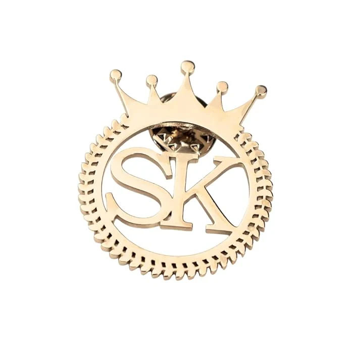 INZAVY The Imperial Crown & Wreath Monogram Brooch thumbnail 2