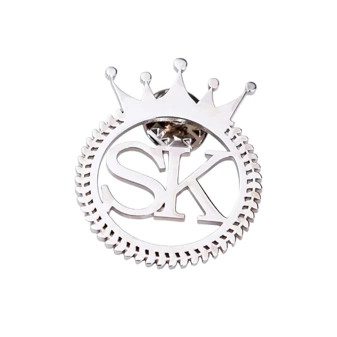 INZAVY The Imperial Crown & Wreath Monogram Brooch thumbnail 3