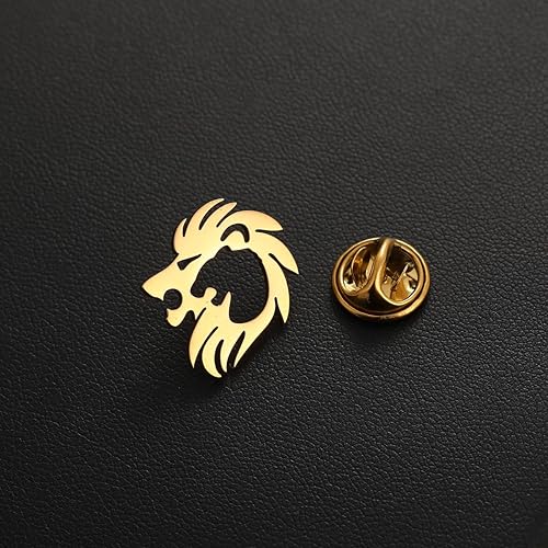 INZAVY The Monarch Lion Lapel Pin Brooch