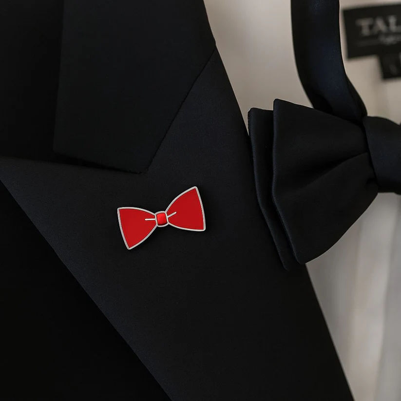 INZAVY The Crimson Dapper Pin Brooch