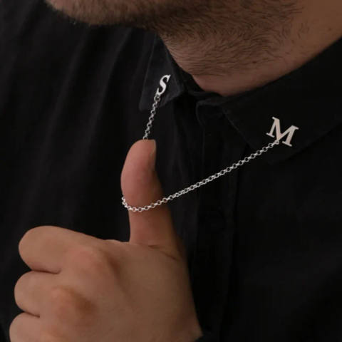 INZAVY The Signature Duo Initial Collar Chain