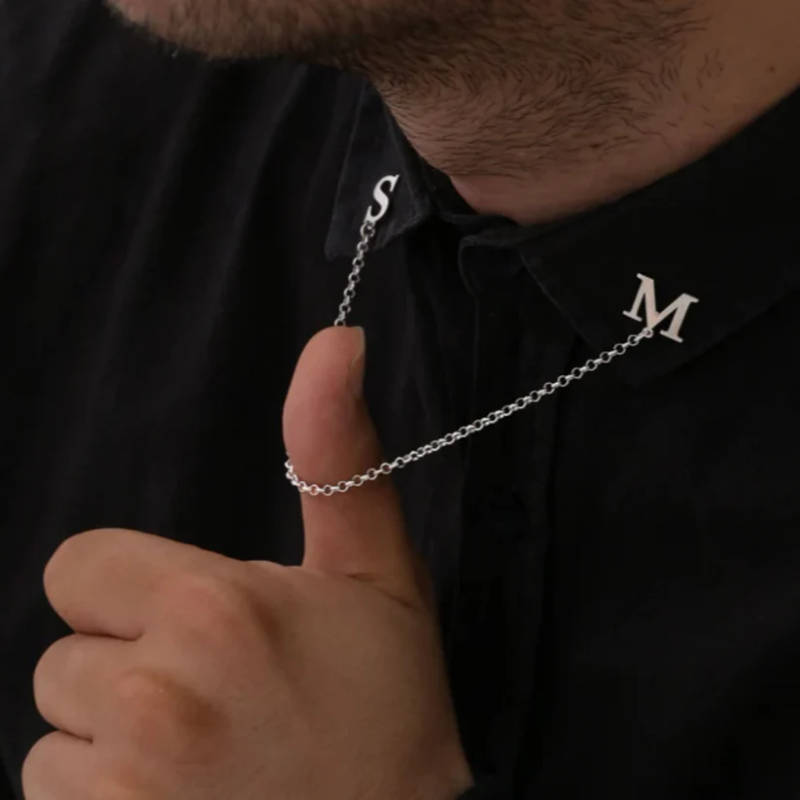 INZAVY The Signature Duo Initial Collar Chain - 1