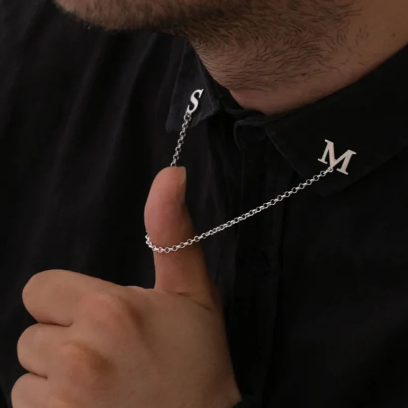 INZAVY The Signature Duo Initial Collar Chain