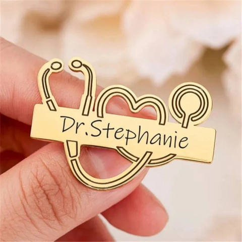 INZAVY The Healer’s Heart Custom Stethoscope Brooch