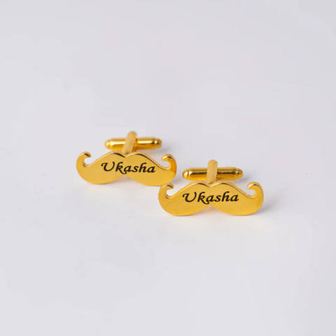 The INZAVY 'Dapper Name' Mustache Cufflinks