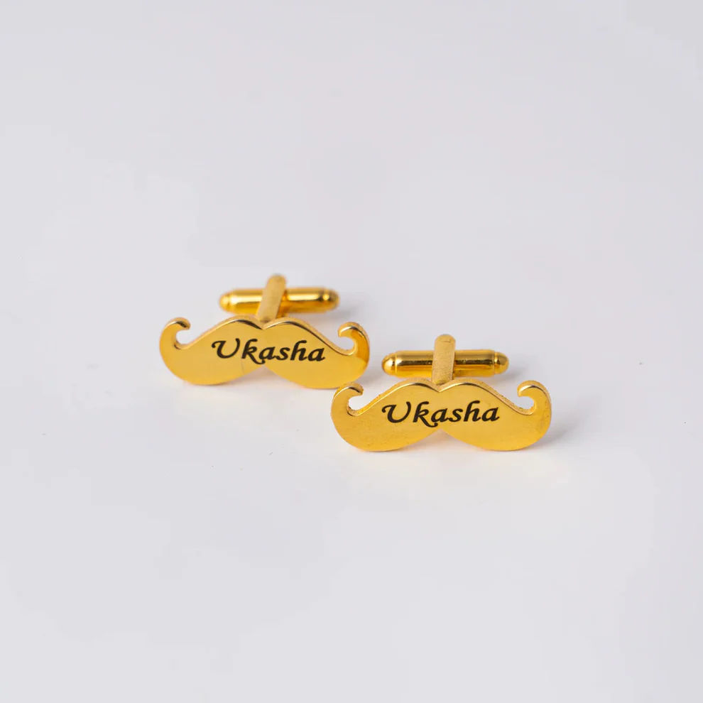The INZAVY 'Dapper Name' Mustache Cufflinks