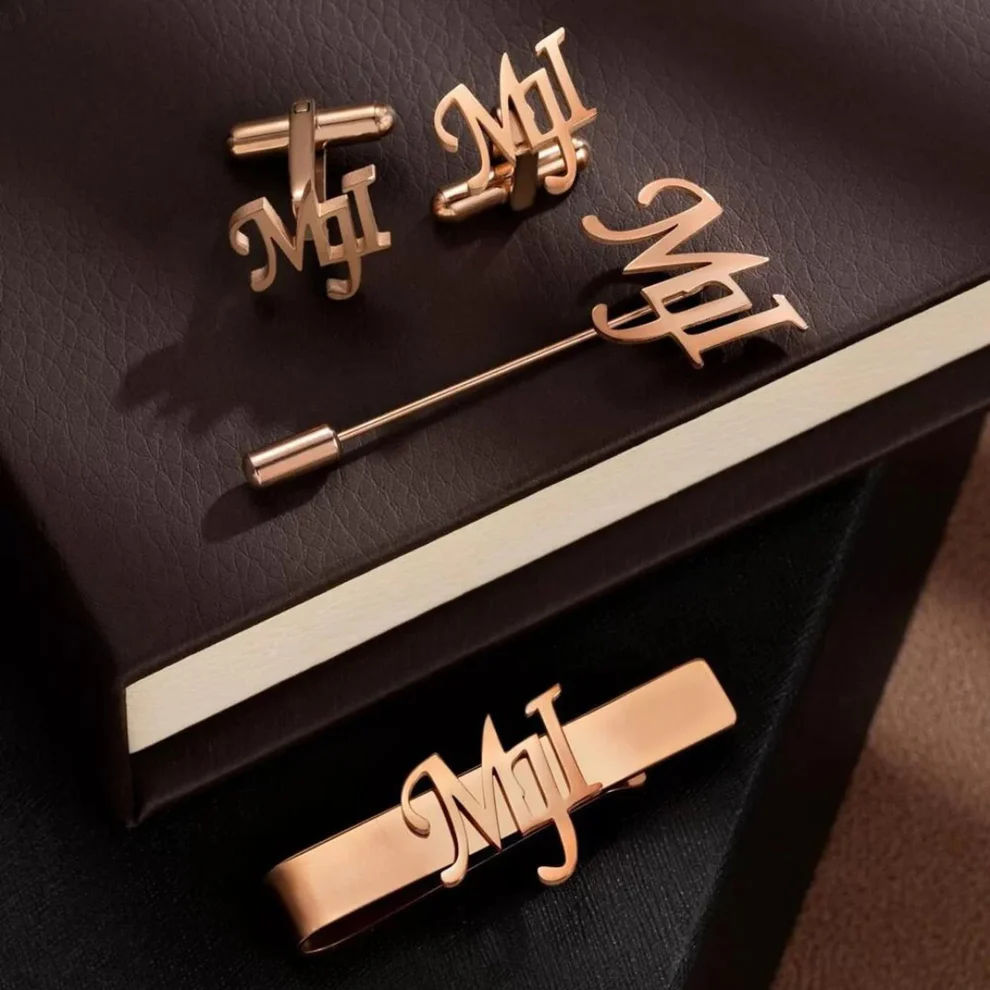 Initial Letter Cufflinks With Polished Finish