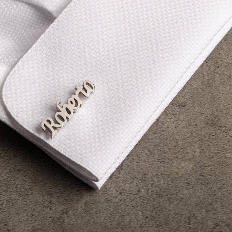 Personalised Full Name Cufflinks for Men's Formal Shirts - 5