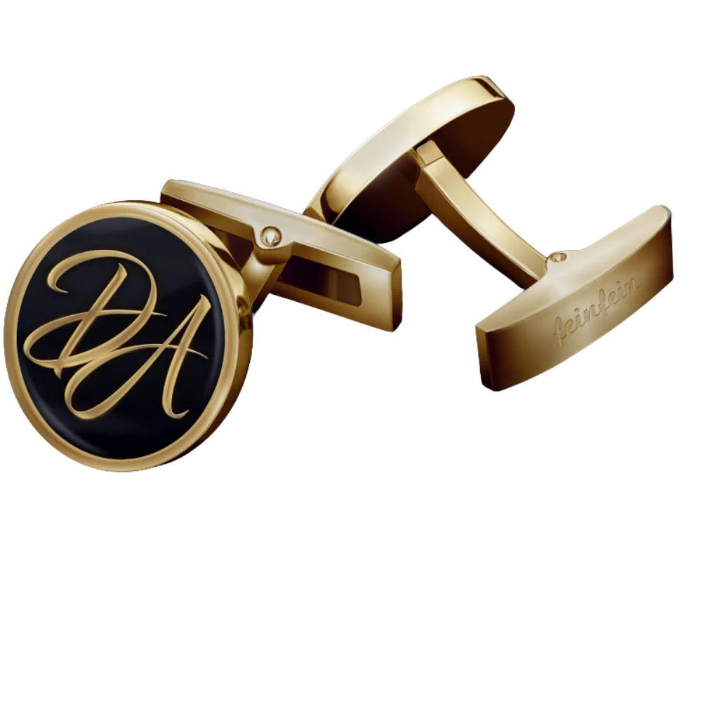 The Onyx Script Monogram Cufflinks - Image 1