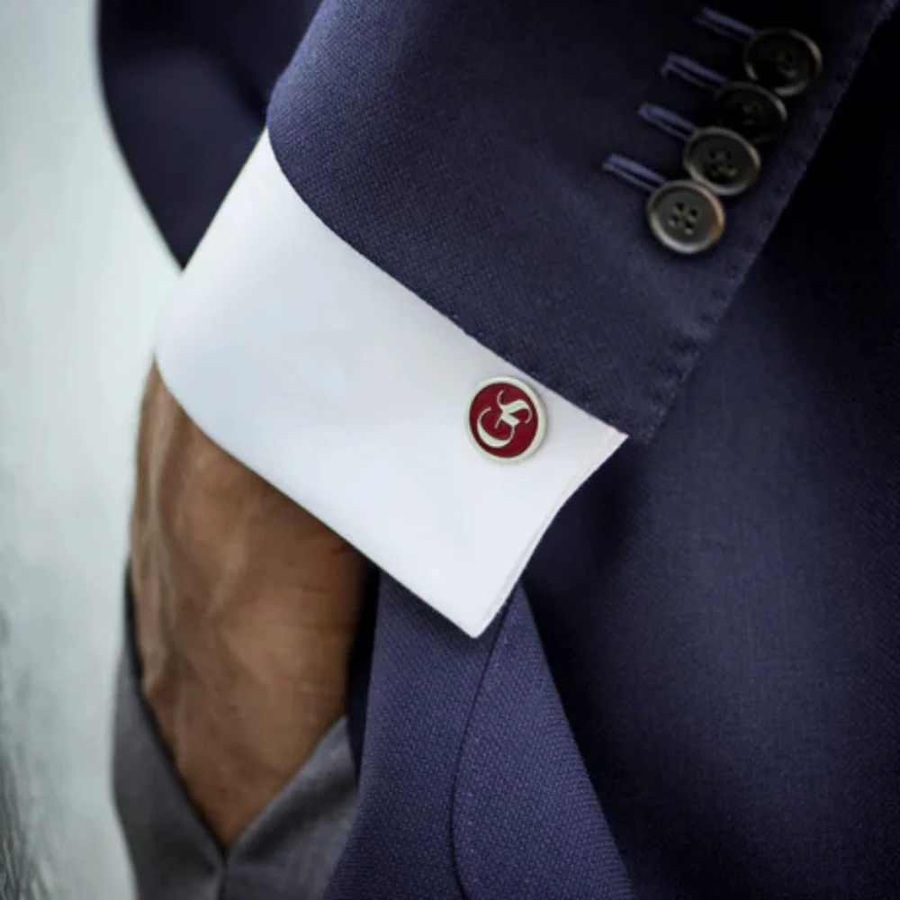 The INZAVY Enameled Heritage Monogram Cufflinks thumbnail 2