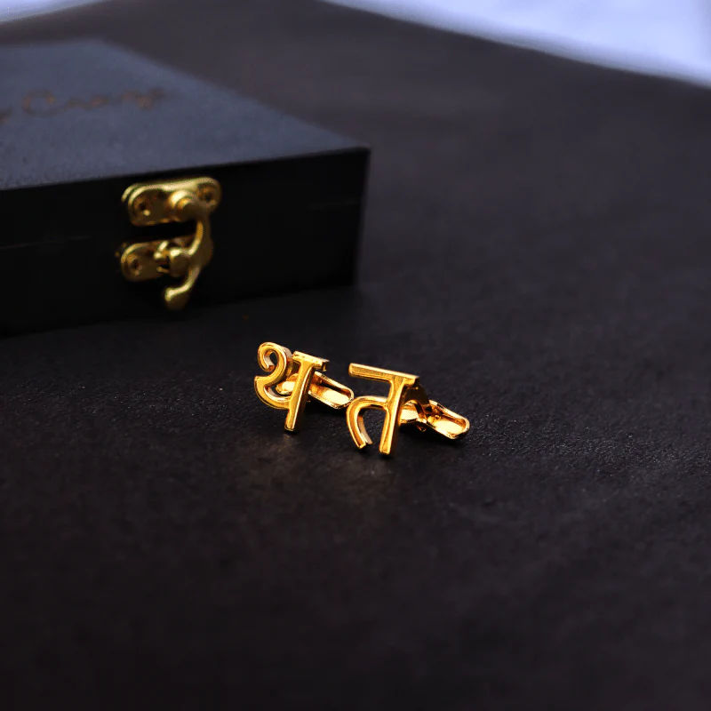 The INZAVY Heritage Script Initial Cufflinks thumbnail 2