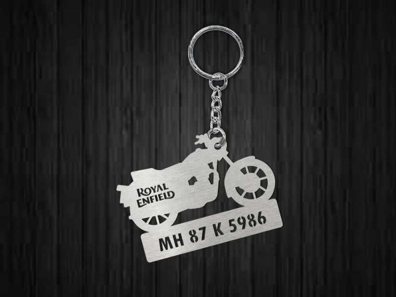 INZAVY Custom Engraved Enfield Keychain - 1