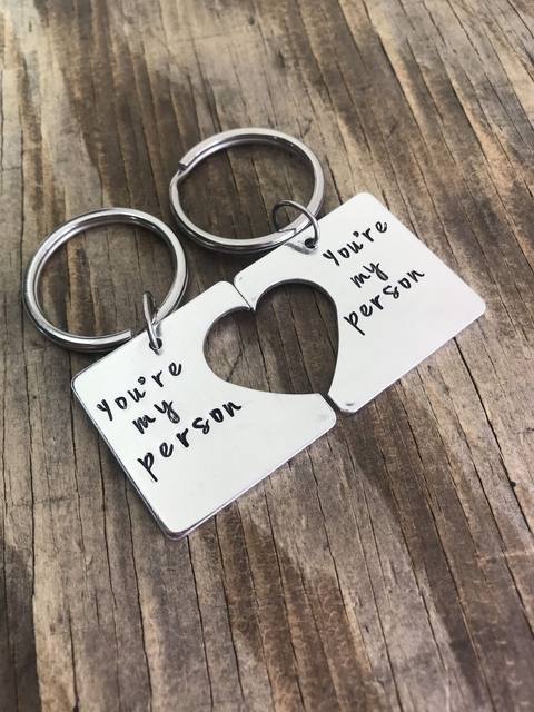 The Interlocking Heart Cutout Set Heart Keychains