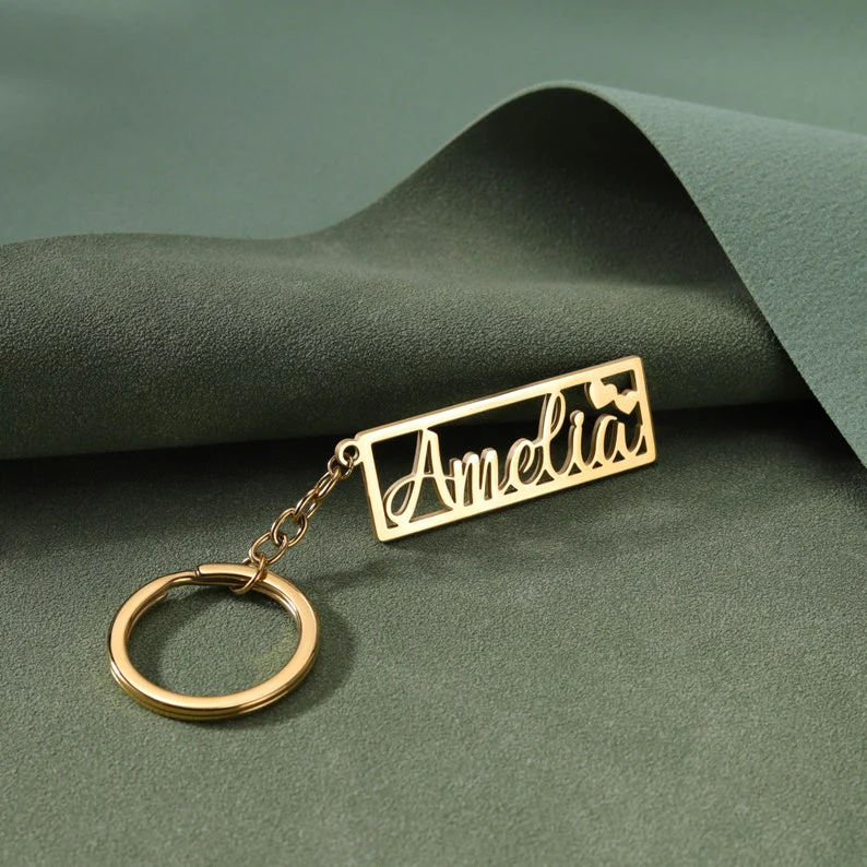 INZAVY Personalized Name Keychain
