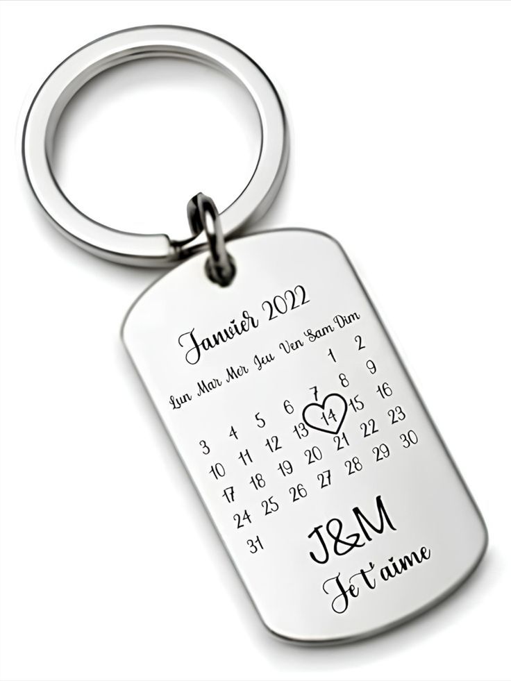 The Custom Engraved Calendar Date Keychain