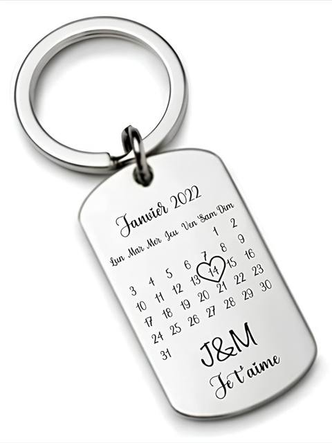 The Custom Engraved Calendar Date Keychain