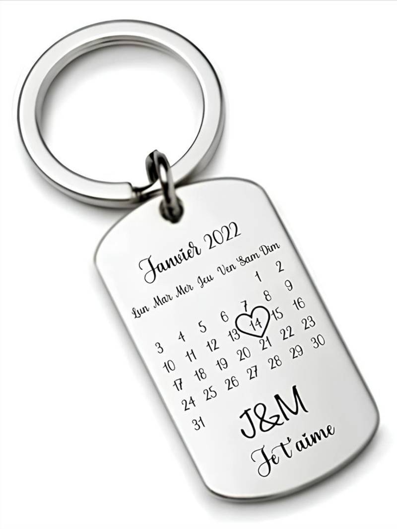 The Custom Engraved Calendar Date Keychain - 1