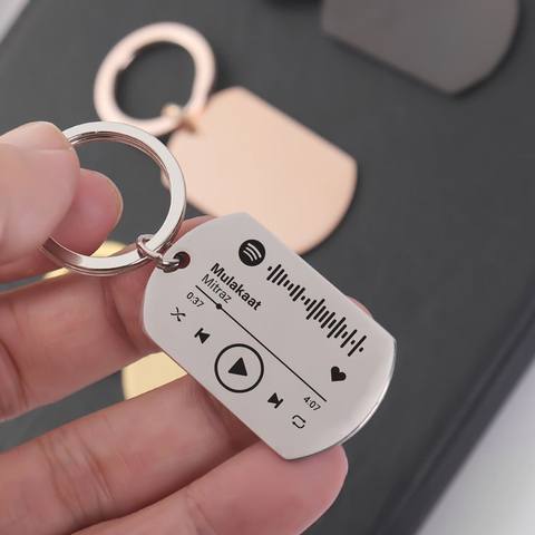 The Soundtrack Spotify Code Scannable Keychain