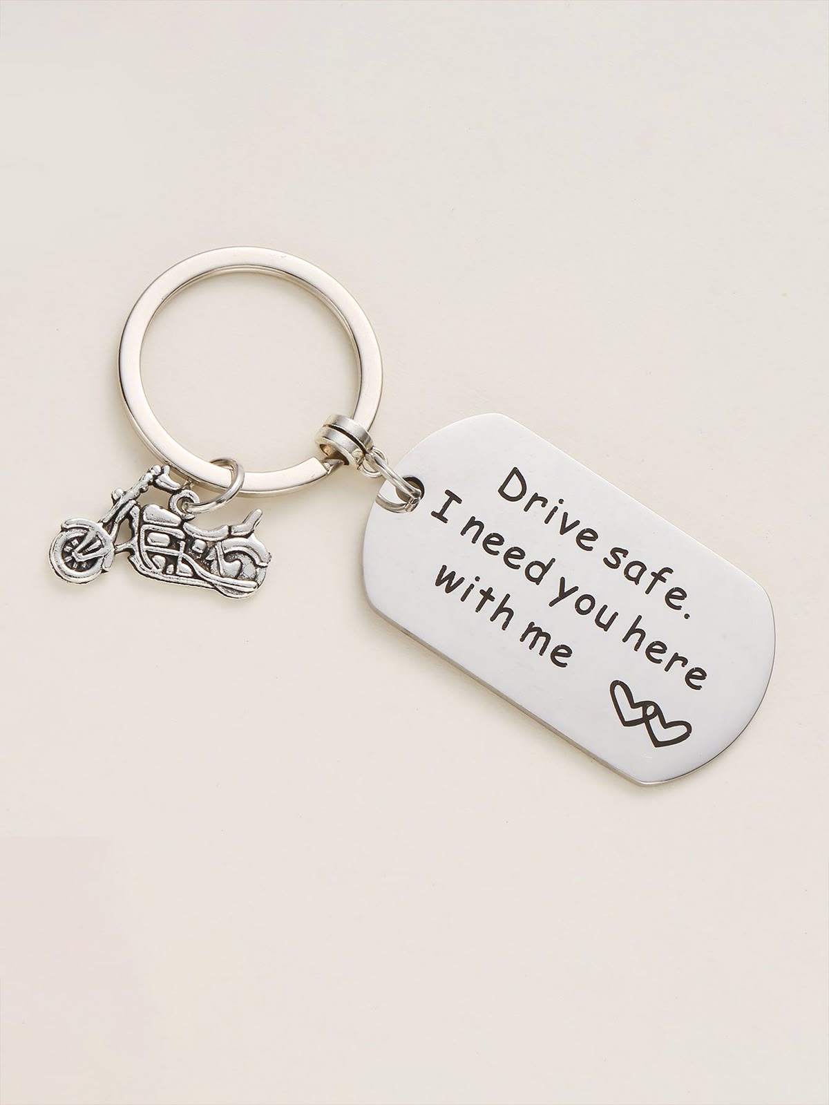 The Road Guardian Motorcycle Charm Keychain