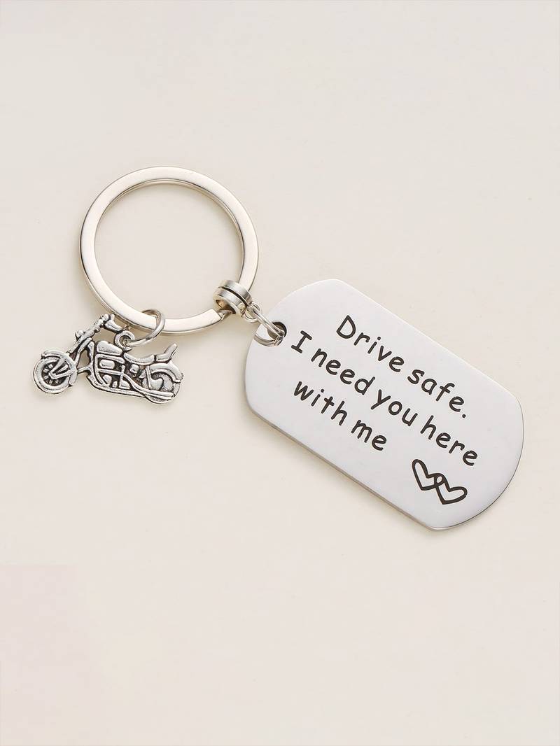 The Road Guardian Motorcycle Charm Keychain - 1