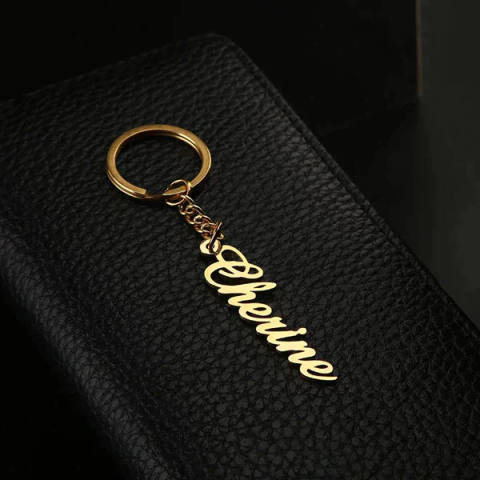 INZAVY Personalized Cursive Name Keychain
