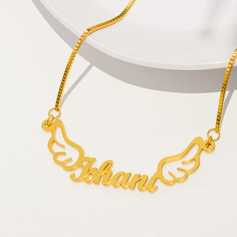 The Angel Wings Name Necklace thumbnail 2