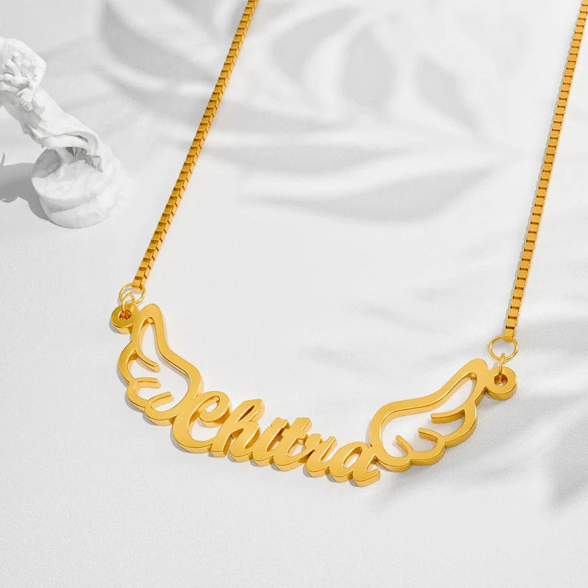 The Angel Wings Name Necklace