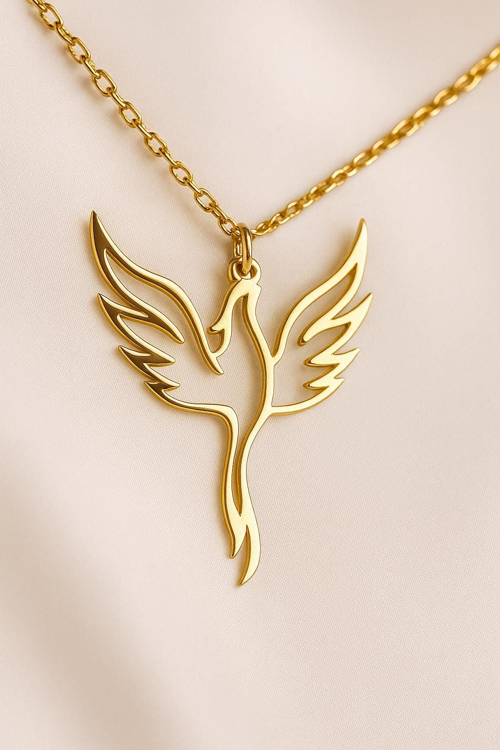 Radiant Phoenix Silhouette Necklace