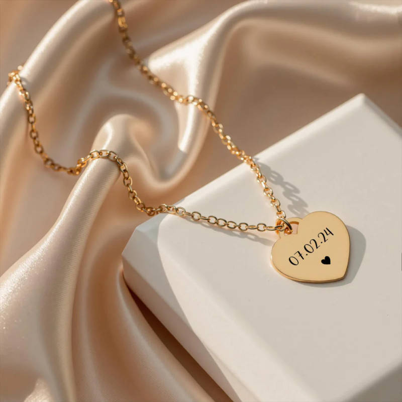 Personalized Pet Name Heart Necklace - 8