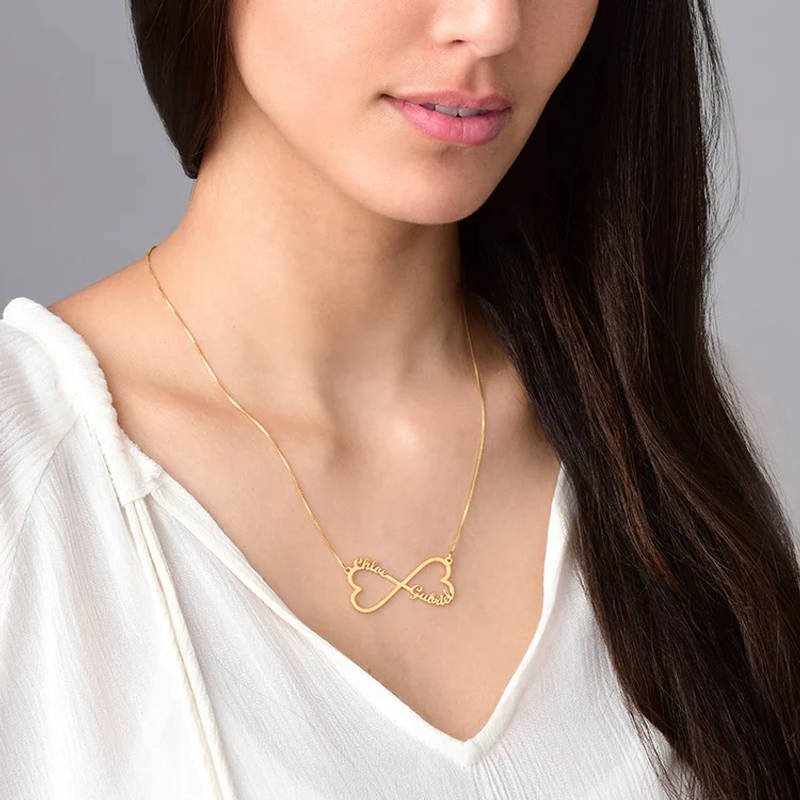 Personalized Infinity Two-Name Heart Necklace - 1