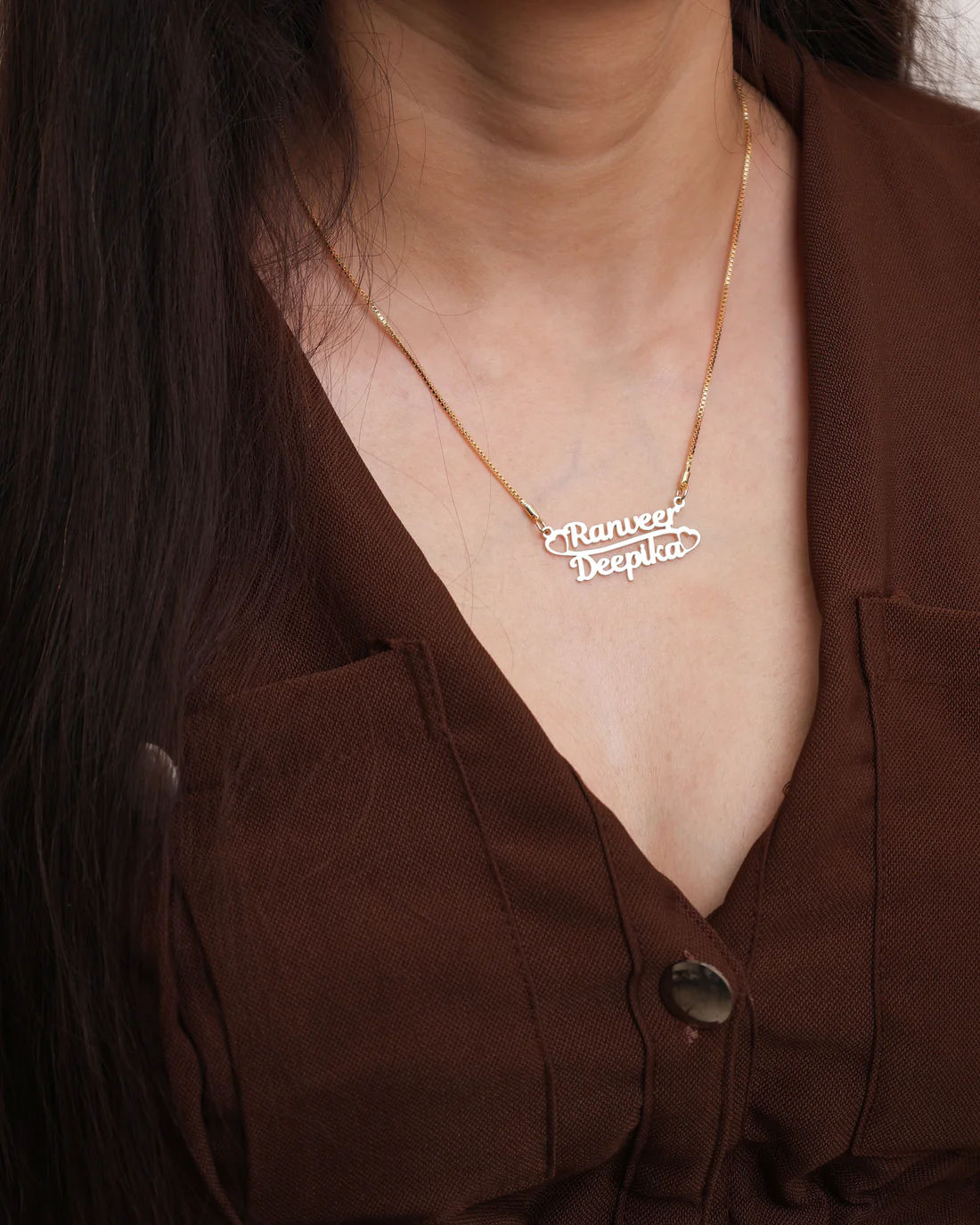 Personalized Double Name Couple Necklace thumbnail 2