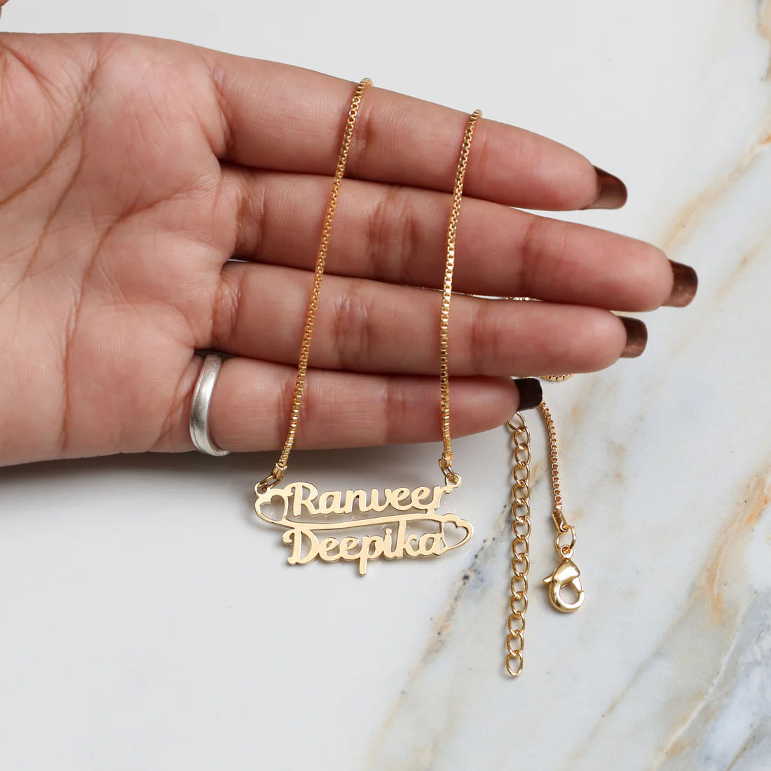 Personalized Double Name Couple Necklace thumbnail 3