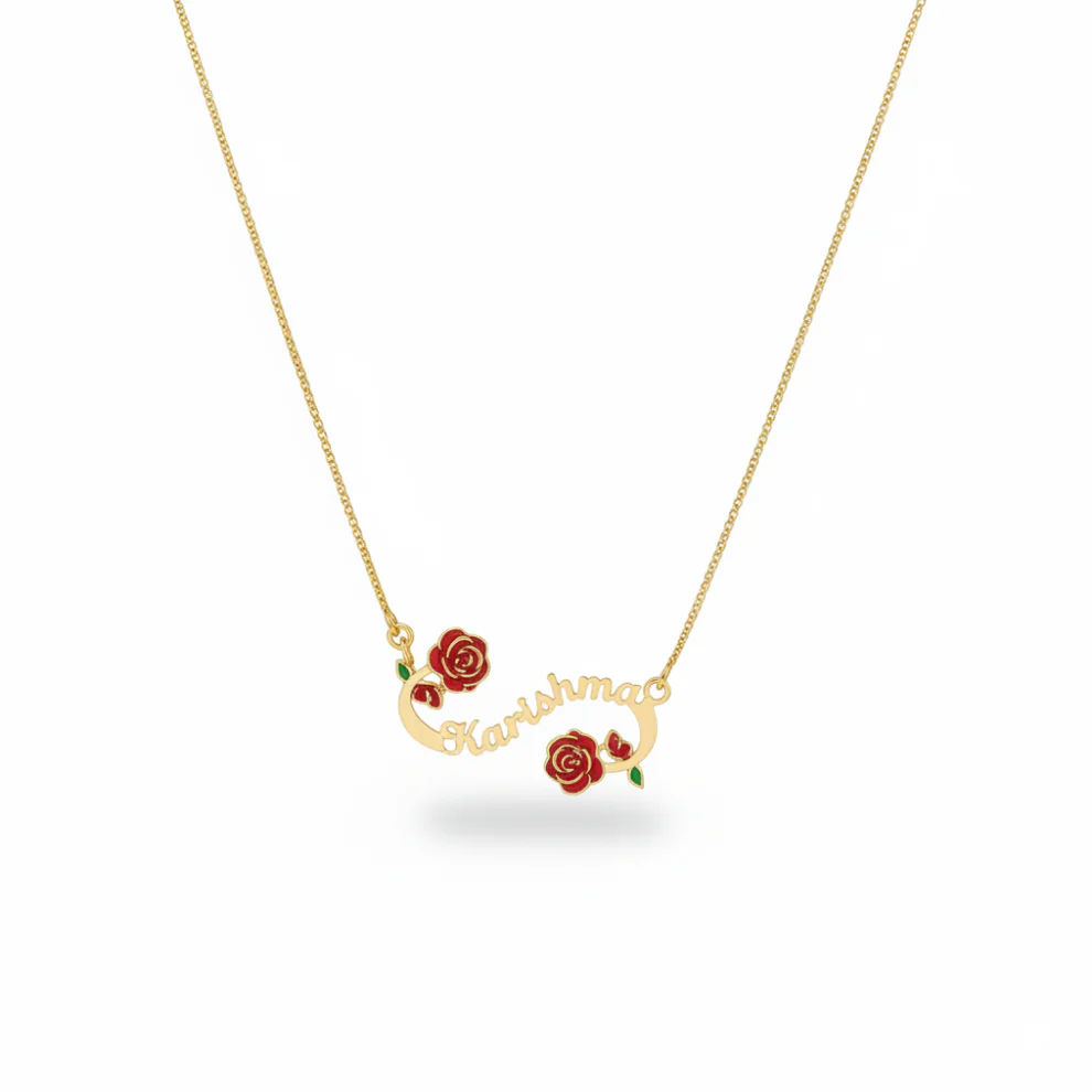 The Rose Garden Script Name Necklace thumbnail 3