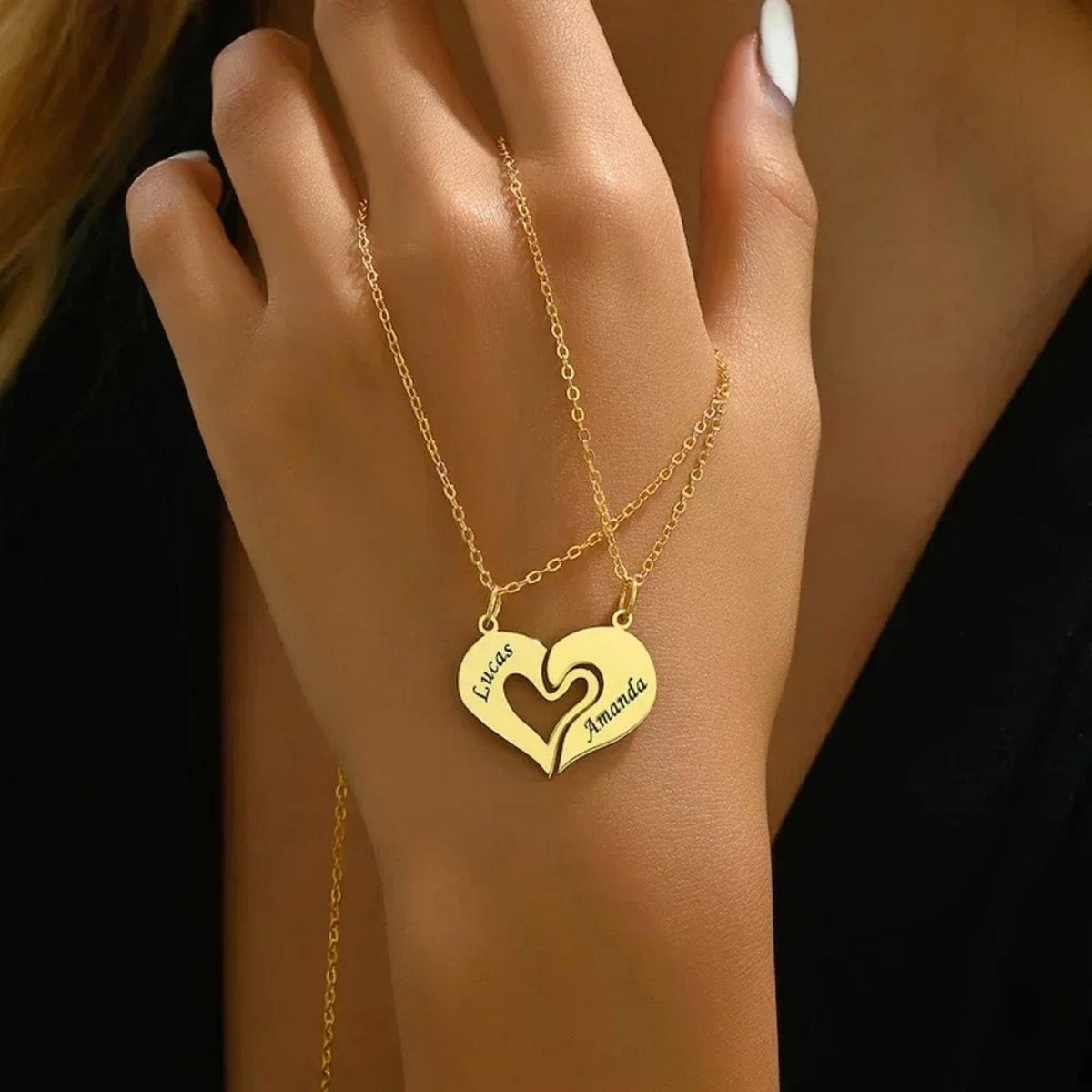 The Soulmate Bond Interlocking Heart Necklace